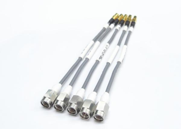 Conjuntos de cabo coaxial feitos sob encomenda coaxiais masculinos dos encaixes SSMA /SSMP do cabo da precisão com cabo CXN3506