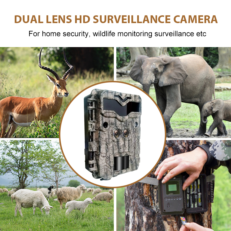 HD охотничьи камеры Keepguard Двухобъективная 32MP без свечения светодиодная камера 1080P Ночное видение охотничьи игры Камера для дикой природы