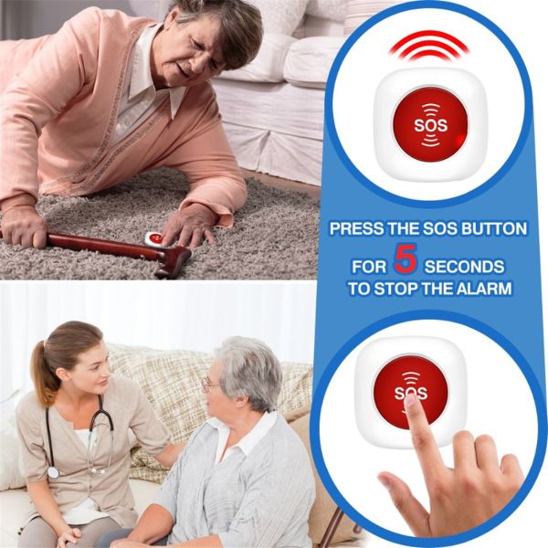 Tuya SOS Alarm System with 2 SOS Buttons(KOS-608108D)