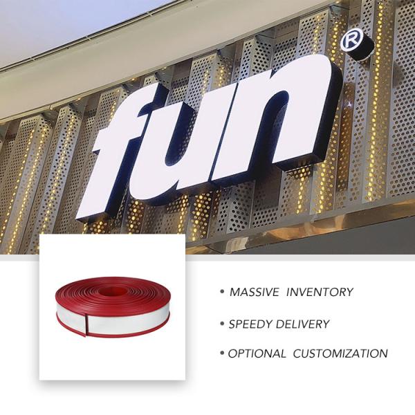 F Shape Flexible Color Steel Metal Trim Cap  Channel Letter Materials