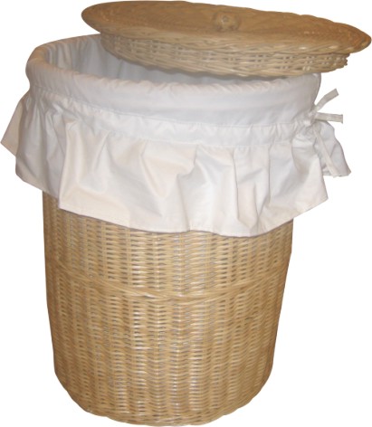 Корзина прачечной корзины прачечной гостиницы полотенца ротанга Eco дружелюбная покрытая