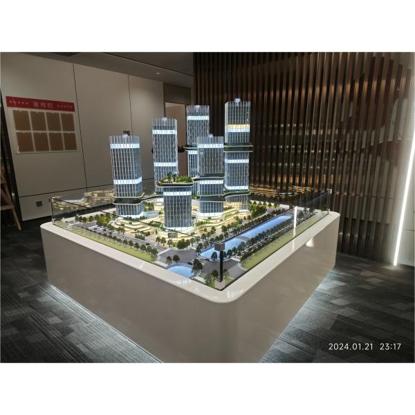 Modèle à l'échelle de l'architecture des entreprises à plusieurs tours Développement urbain Modèle à l'échelle 1:150