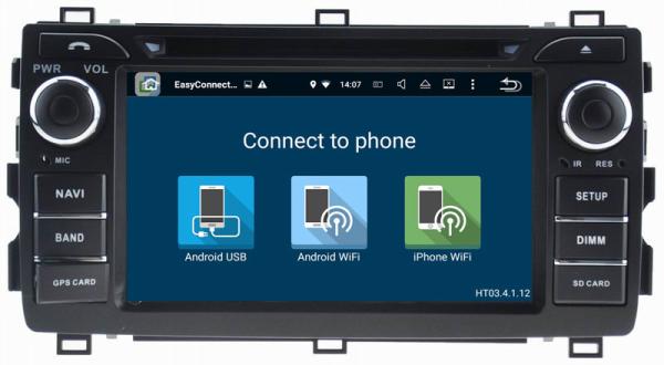 Ouchuangbo car radio multimedia android 7.1 Toyota Auris 2008-2011 with gps navi DDR3 2GB bluetooth music