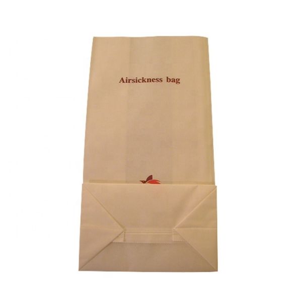 Disposable Mini SOS Kraft Paper Airline Vomit Bags Sick Bags Bulk Motion Trains