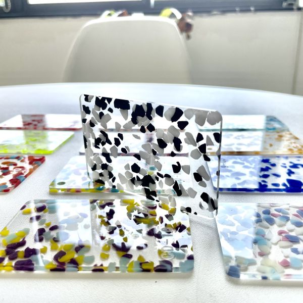 Panel de plexiglás acrílico con patrón de color especial transparente de 3 mm para artesanía de decoración