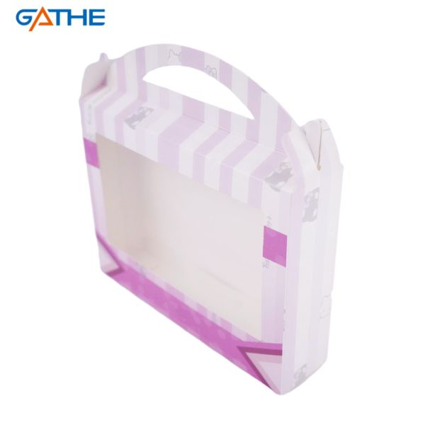 Custom Design Packaging Box Dolls Makeup For Girls Window Display Box With Handle