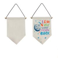 Sublimation Banner Blanks Printable Decorative Linen Sublimation Triangle Flag