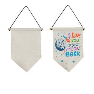 Sublimation Banner Blanks Printable Decorative Linen Sublimation Triangle Flag