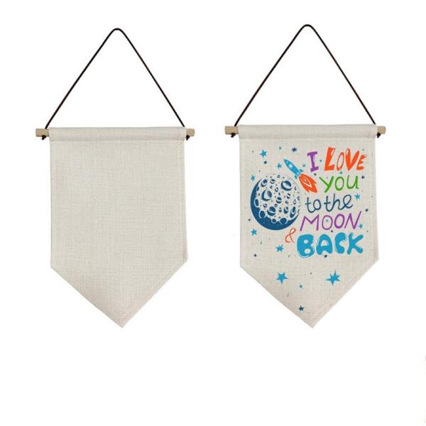 Sublimation Banner Blanks Printable Decorative Linen Sublimation Triangle Flag