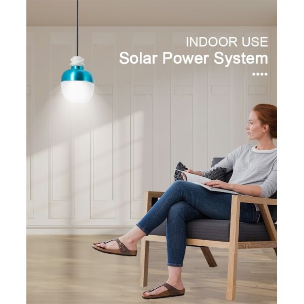 Global Sunrise Solar Camping Light 5W LED Bulb 3Pcs Home Use 20W 6V