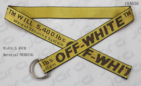 Woven Logo D Ring Web Belt For Male And Female Folded Webbing Tip Available