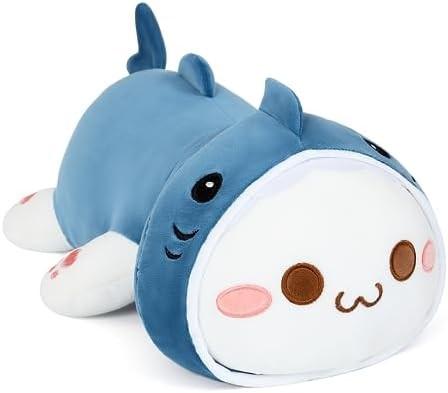 Onsoyours Kitten Cute Plush Toy 25.5  Animal de estimação recheado Kitty Anime Soft Cat Large Plush Pillow para crianças (Branco A, 25.5