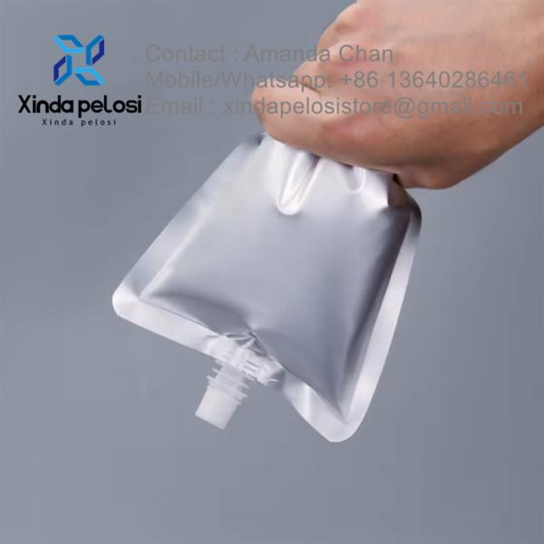 Saco de bico de papel alumínio para embalagem de alimentos Saco de suporte para bebidas de leite Chá de leite Chá gelatinoso