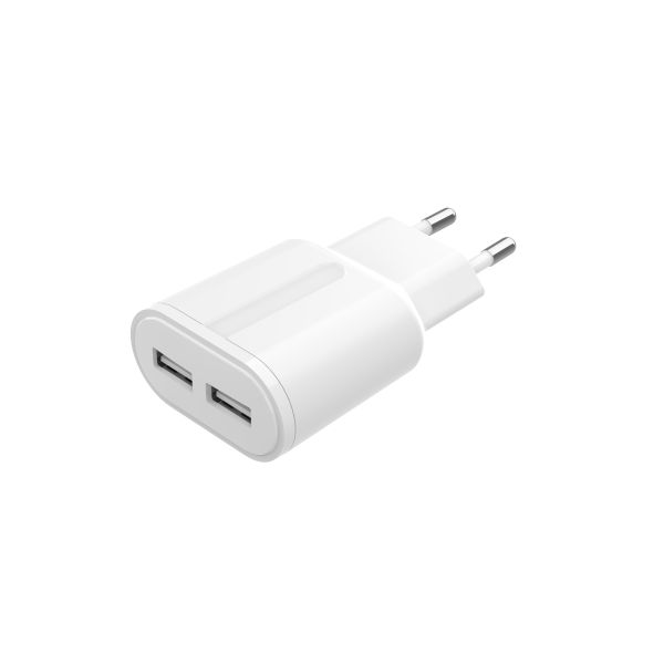 RoHS 5V 2.4A EU Dual Port Usb Wall Charger