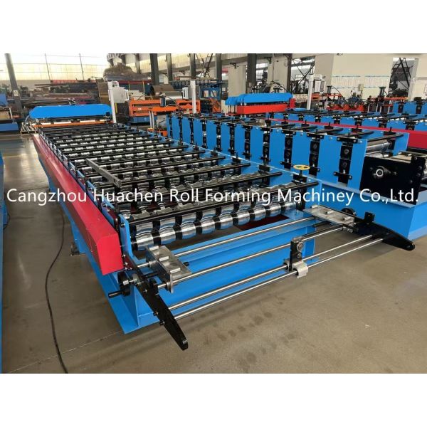 13 Stations Corrugated Profile Roofing Sheet Bending Machine with 45# Steel Quenching and Plating Rollers at 15-20m/min Speed