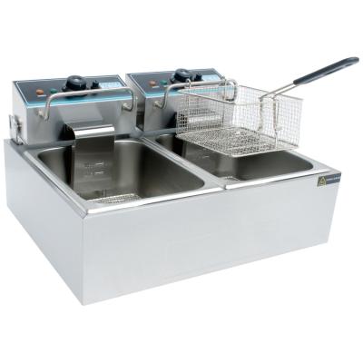 Counter Top Commercial Deep Fryer Dual Tank Electric Fryer For Restaurant