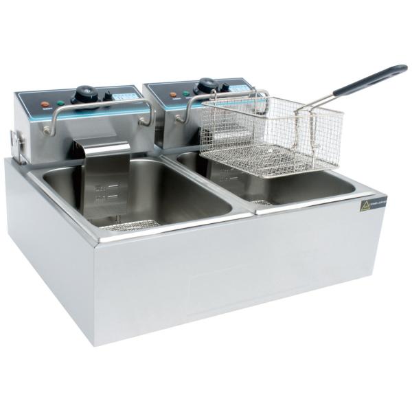 Counter Top Commercial Deep Fryer Dual Tank Electric Fryer For Restaurant