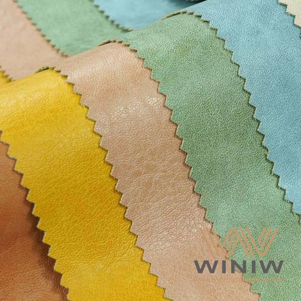 Artificial Garment PU Leather Thickness 0.5mm - 0.8mm PU Synthetic Leather