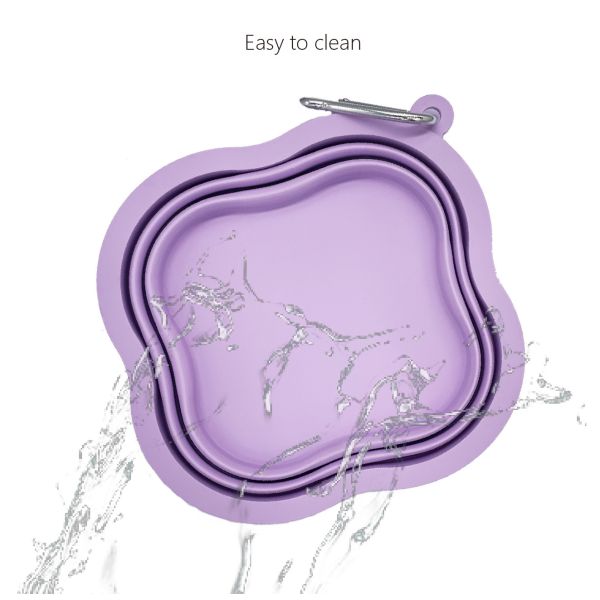 Pet Dog Feeding Bowl 500/1000ML Capacity Portable and Eco Friendly Silicone Material