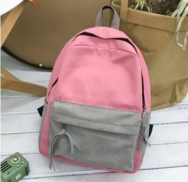 Japanese girls' academic style, mori literature and art backpack, simple canvas bag, leisure travel backpack