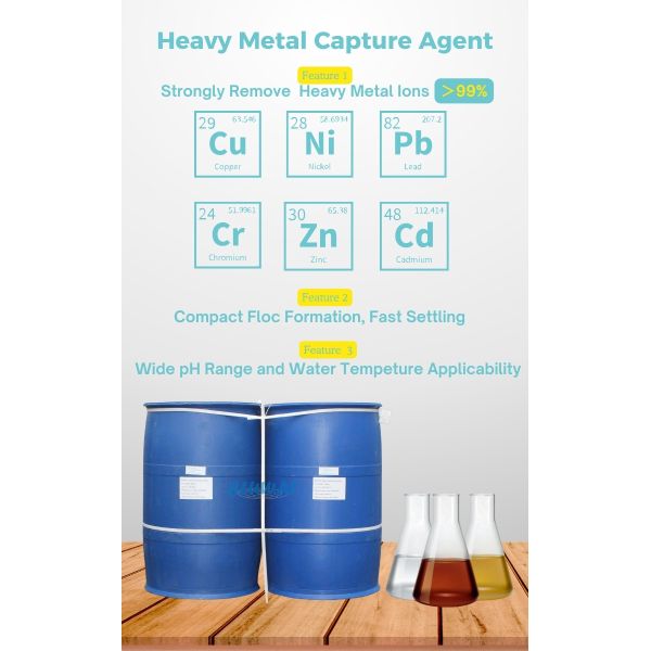 Heavy Metal Neutralizer Heavy Metal Purifier Printed Circuit Boards (PCB), Power Plants, And Steel Production Wastewater