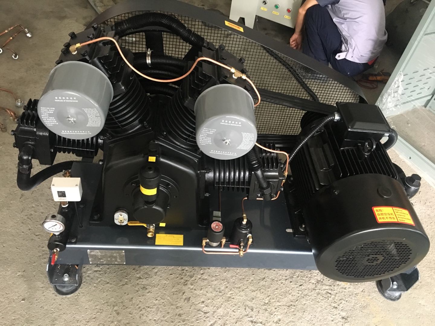 поршень давления 15kw 20hp 380v высокий Reciprocating управляемый пояс цилиндра компрессора поршеня 3