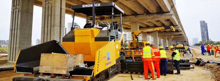 Желтая асфальтовая дорожная асфальтовая машина GYA4500