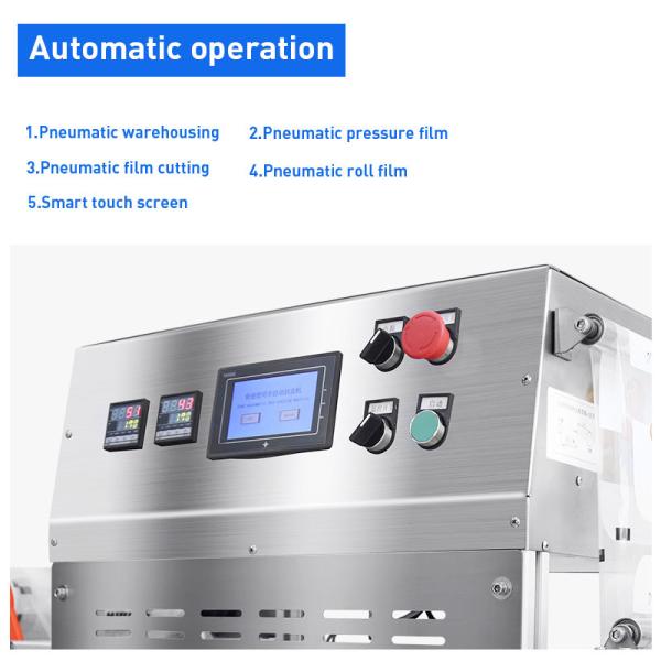 Yogurt Plastic Cup Sealing Machine / Sealer Machine For Milk Cup