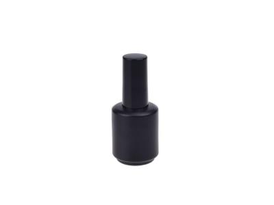 black powder coating gel polish bottle thick tough coating 15ml round gel polish bottle nail polish packaging LESS MOQ