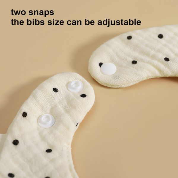 Custom Print Washable Cute Cartoon Floral 100% Cotton New Born Baby Drool Bibs