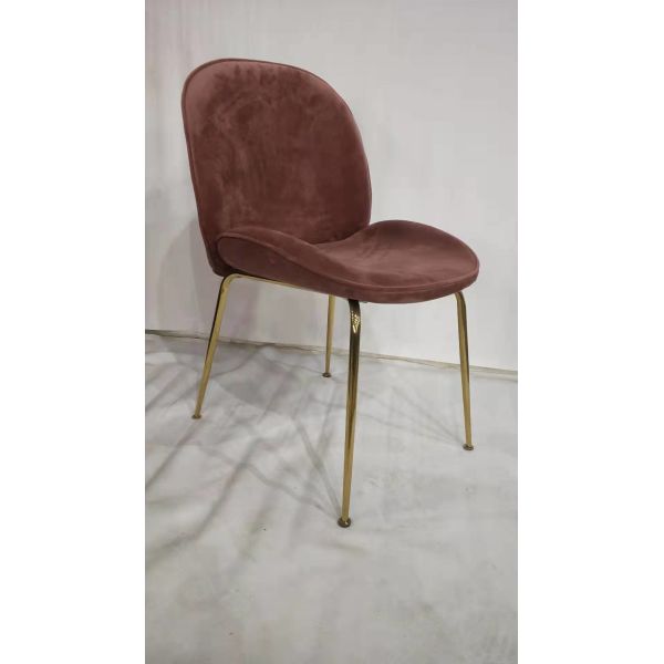 Iron Frame Tufted Upholstered Dining Chairs Modern Leather Dining Room Chair