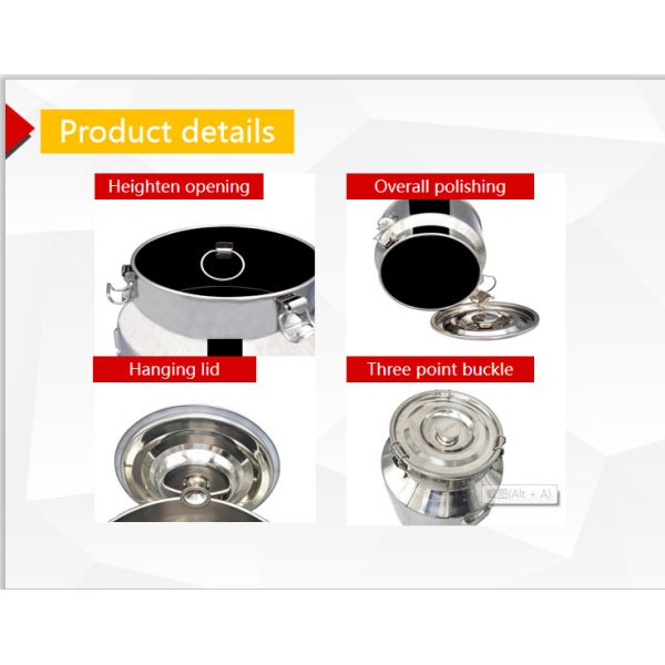 Sealed Storage 5 Gallon Stainless Steel Milk Can With Spigot