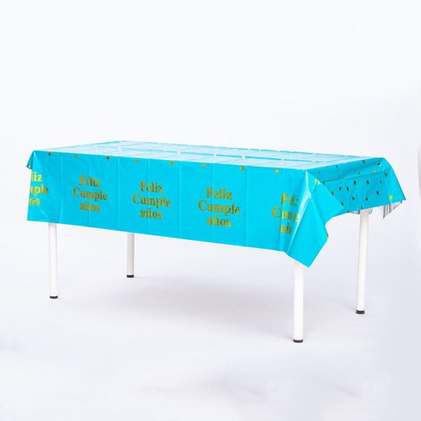 54x72 Disposable Party Tablecloth Blue Rectangle Tablecloth Plastic