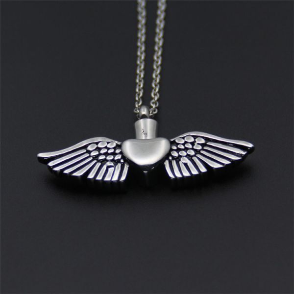 Stainless Steel Vertical Bar Necklace with CNC Inlay Technology Cremation Ash
