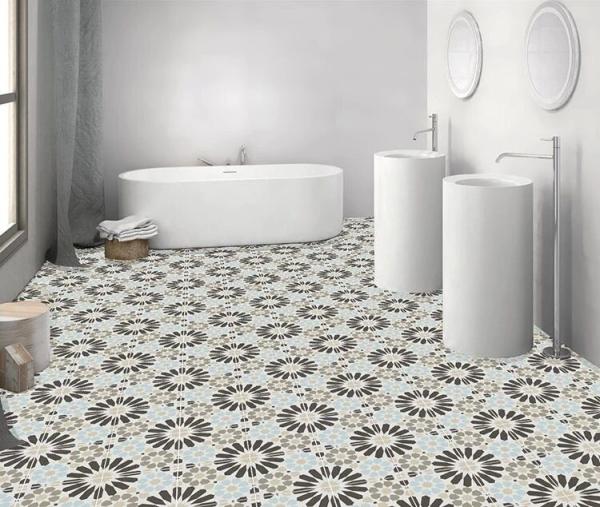 Gray and Blue 20x20cm Ceramic Rustic Tile for Bathroom Floor and Wall