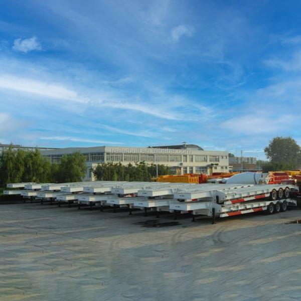 Dual Circuit WABCO Brake 13m FGN Low Bed Truck Semi Trailer for Excavator Transport