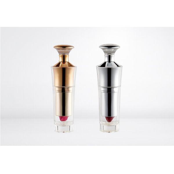 Protetor plástico redondo do bordo que empacota os tubos claros SM001 do batom do ouro