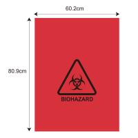 L'épaisseur rouge transport de spécimen de 39 microns met en sac le Biohazard d'hôpital