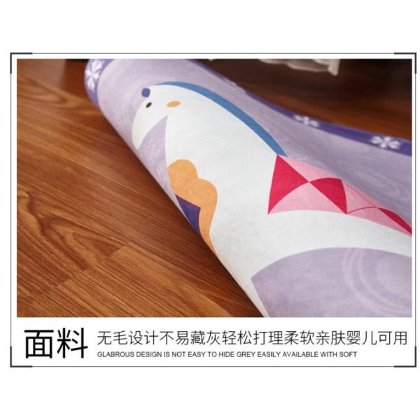 Simple North European Geometric Polyester Fiber Floor Carpets For Living Room