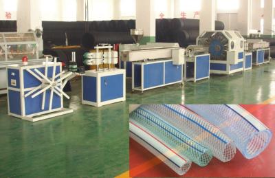 Single - Screw Plastic Pipe Extrusion Line For Producing PVC Fiber Enhancing Hose