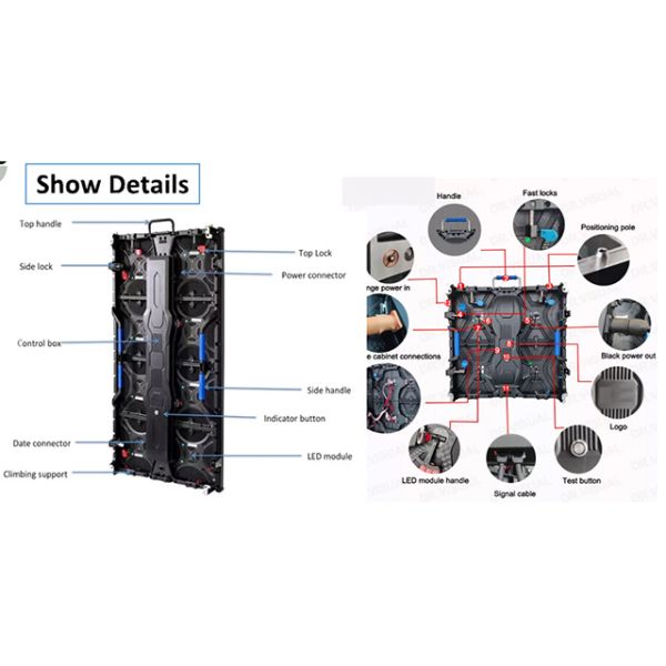 Waterproof Giant P3 Stage Led Video Wall Panel Screen For Concert P3.91