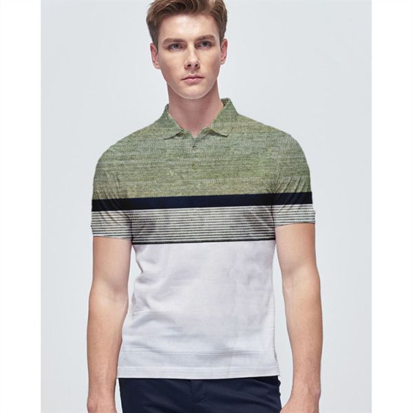 Легко уход круглое вязание Поло рубашки