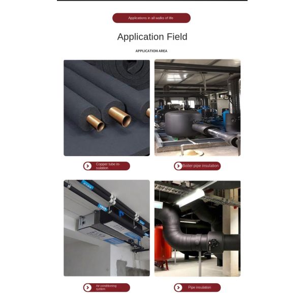 Non Toxic Air Conditioning Rubber Foam Insulation Pipe 70Kg/M3