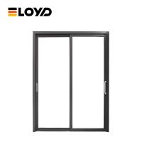 Porte coulissante en verre d'aluminium à 3 panneaux
