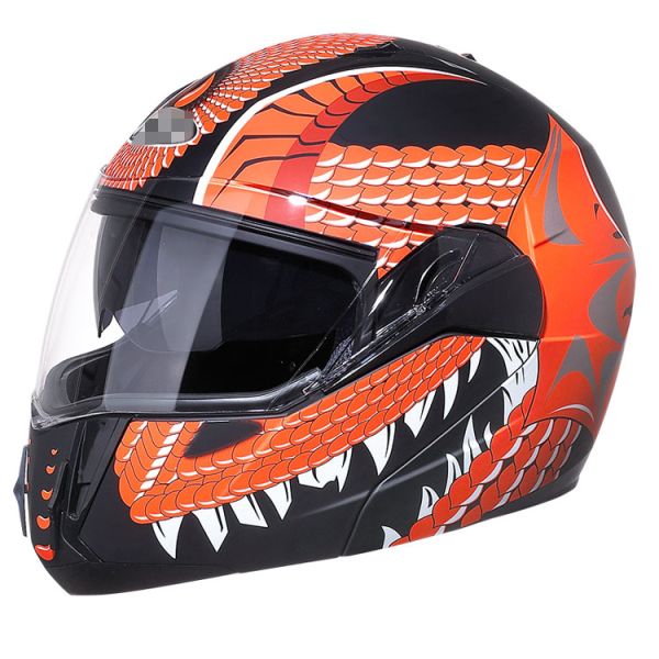 Custom Flip Up Full Face Motorcycle Helmet DOT Approved for Replace/Repair Replacement