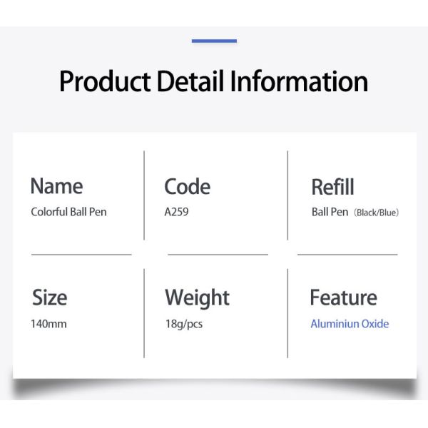 Multi Colors Press Metal Ballpoint Pen 1.0mm Anti-Slip Pen Grip Click Ball Pen