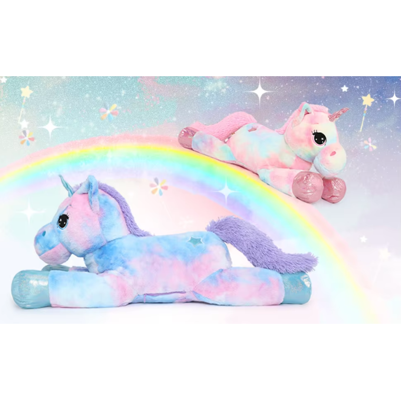 Top Quality Fashion Simple Style MORISMOS 43-Inch Purple Unicorn Stuffed Animal Soft Giant Bear PP Filling Great Birthday