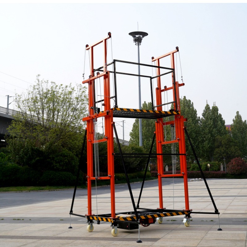 Electric Scaffold Lift Platform 2-6m | Portable Mobile Scaffolding for Painting