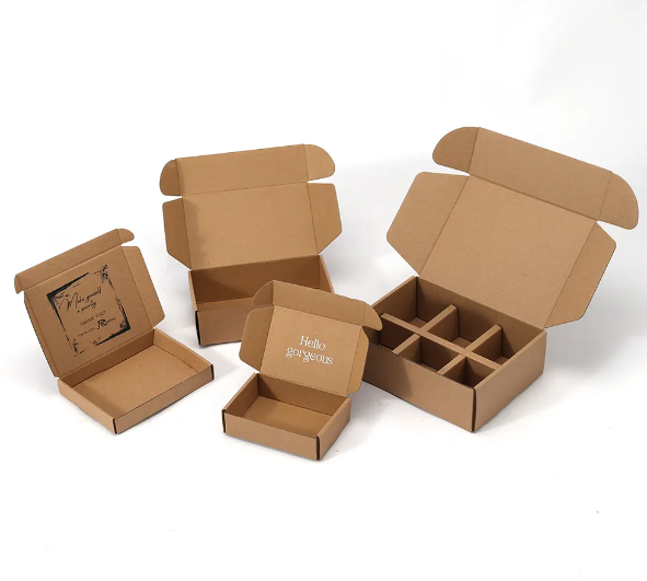Folding Corrugated Gift Postal Mailing Box Custom Logo Kraft E-Commerce Packaging Shipping Mailer Box