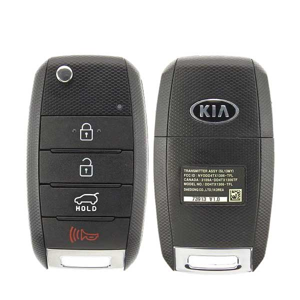 HN008309 Key For Kia 4 Button Flip Key Fcc NYODD4TX1306-TFL Pn 95430-3W350